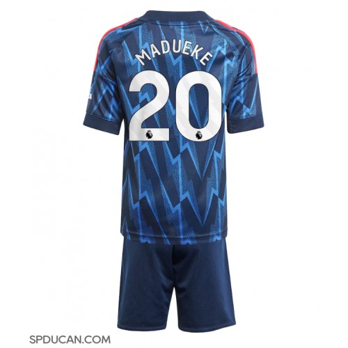 Dječji Nogometni Dres Arsenal Noni Madueke #20 Gostujuci 2025-26 Kratak Rukav (+ Kratke hlače)